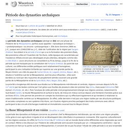 Période des dynasties archaïques