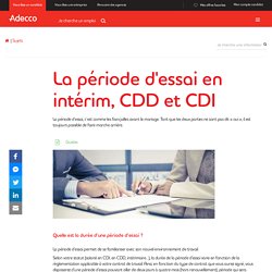 La période d'essai en intérim, CDD et CDI - Adecco