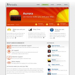 Aurora - The best alarm clock for your Mac
