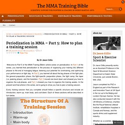 Periodization in MMA – Part 5: How to plan a training session « The MMA Training Bible