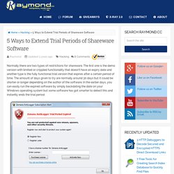 5 Ways to Extend Trial Periods of Shareware Software
