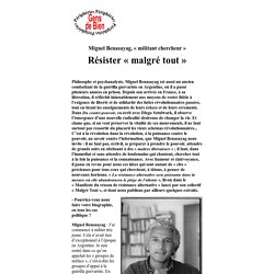 Miguel Benasayag, « militant chercheur » - Vimperator