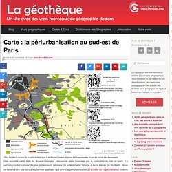 Carte : la périurbanisation au sud-est de Paris