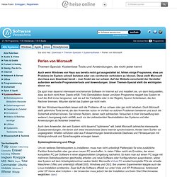 Perlen von Microsoft, Themen-Special im heise Software-Verzeichnis