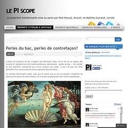 Perles du bac, perles de contrefaçon?