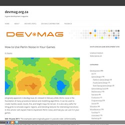 How to Use Perlin Noise in Your Games