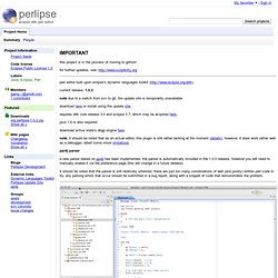 perlipse - eclipse dltk perl editor