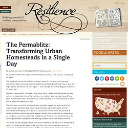 The Permablitz: Transforming Urban Homesteads in a Single Day