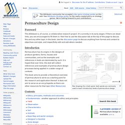 Permaculture Design - Wikibooks, collection of open-content textbooks