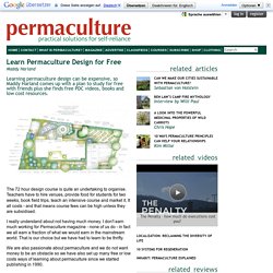 Learn Permaculture Design for Free