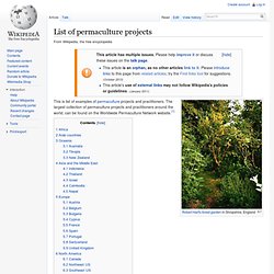 List of permaculture projects