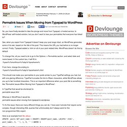 Permalink Issues When Moving from Typepad to WordPress
