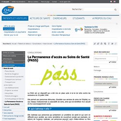 La Permanence d’accès au Soins de Santé (PASS) - CHU de Montpellier