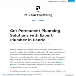 Get Permanent Plumbing Solutions with Expert Plumber in Peoria