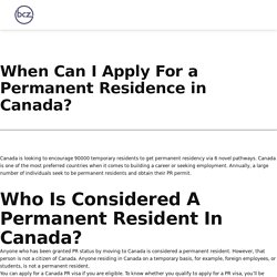 When Can I Apply For a Permanent Residence in Canada? – Corporate Site