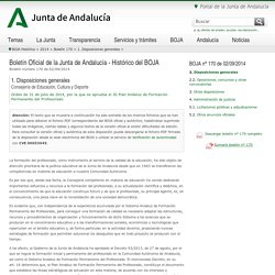 Orden de 31 de julio de 2014, por la que se aprueba el III Plan Andaluz de Formación Permanente del Profesorado.