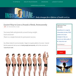 Easiest Way to Lose a Pound a Week, Permanently
