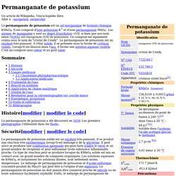 Permanganate de potassium