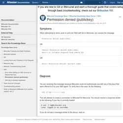 Permission denied (publickey) - Bitbucket Knowledge Base