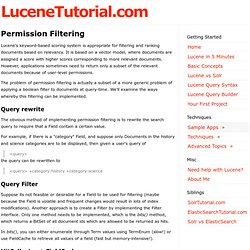 Permission Filtering - Lucene Tutorial.com