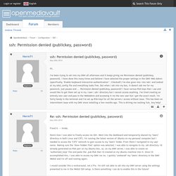 ssh: Permission denied (publickey, password) - SSH - OpenMediaVault