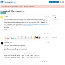 Issues with flie permissions - EasyEngine - rtCommunity