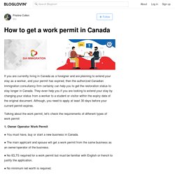 How to get a work permit in Canada
