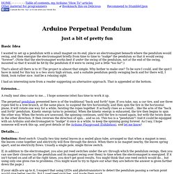 Arduino Perpetual Motion Machine (Pendulum)- aHT8pendu