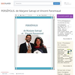 PERSÉPOLIS. de Marjane Satrapi et Vincent Paronnaud