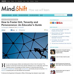 How to Foster Grit, Tenacity and Perseverance: An Educator’s Guide