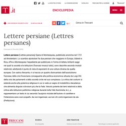 Lettere persiane (Lettres persanes) in “Dizionario di filosofia”