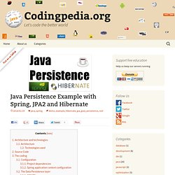 Java Persistence Example with Spring, JPA2 and Hibernate