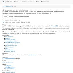 SDB - A SPARQL Database for Jena