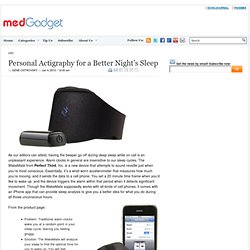 Personal Actigraphy for a Better Night's Sleep