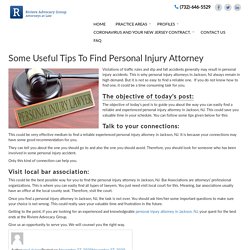 Some Useful Tips To Find Personal Injury Attorney - Riviere Advocacy Group