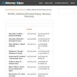 Mobile Personal Injury Attorneys in Mobile, Alabama: Personal Injury Attorneys, lawyers and law firms.