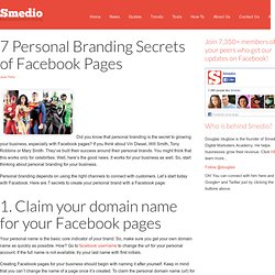7 Personal Branding Secrets of Facebook Pages