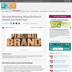 Personal Branding: What Do Search Results Say About You?