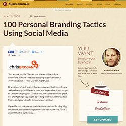 100 Personal Branding Tactics Using Social Media