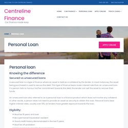 Personal Loan - Centreline finance
