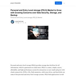 Personal and Entry Level storage (PELS) Market to Grow with Growing Concerns over Data Security, Storage, and Backup - by pooja basmunge - pooja’s Newsletter