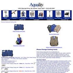 Personal Cooling and Heating Vests