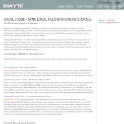 Personal Local Cloud, Office Local Cloud, and Enterprise Local Cloud - Hybrid Cloud Storage and Local Cloud Storage with Egnyte Cloud File Server