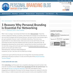 3 Reasons Why Personal Branding is Essential For Networking