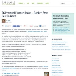 26 Personal Finance Books - Ranked From Best To Worst