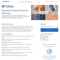 Personal & Family Financial Planning - University of Florida