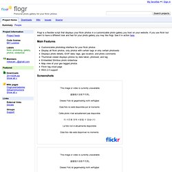 flogr - Personal photo gallery for your flickr photos