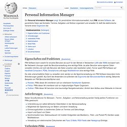 Personal Information Manager
