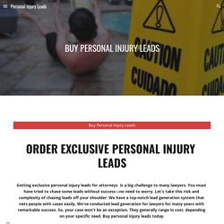 Personal Injury Leads