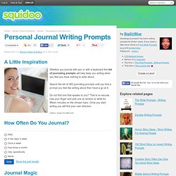 Personal Journal Writing Prompts